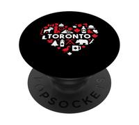 Toronto trébol Canadá Rojo Blanco PopSockets PopGrip Adhesivo