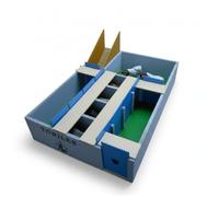 TOROS DE JUGUETE Toril XL Madera MDF para Desencajonamiento Artesanal en Fiestas Populares con Corral de Mansos y Pasillo Salida; Maqueta Taurina Grande Montada 58x40x13cm Regalo Afición Tradicional