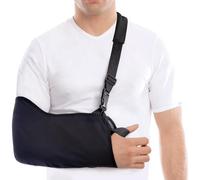 TOROS-GROUP Cabestrillo de brazo; Cabestrillo para Brazo Eslinga. Inmoviliza y estabiliza el brazo tras lesiones del brazo, la muñeca o la mano para sujeción de escayola ligero Small Negro