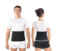 TOROS-GROUP Cinturón postoperatorio abdominal con algodón Faja postparto y postoperatorio Apoyo de los músculos abdominales y lumbosacro Altura 24 cm Unisex X-Small Negro