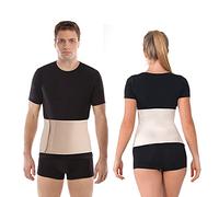 TOROS-GROUP Cinturón postoperatorio abdominal con algodón Faja postparto y postoperatorio Apoyo de los músculos abdominales y lumbosacro Altura 24 cm Unisex X-Large Beige