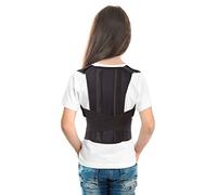 TOROS-GROUP Corrector De Postura - Cinturón de sujeción Dorsal para Niños Adolescentes y Jóvenes Negro Medio
