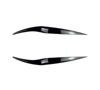 TorqCore 2 Cubiertas For Faros Delanteros Coche, Embellecedor Párpados Y Cejas, Compatible for Ford, Fiesta MK6.5 2013-2017 moldura del marco de la ceja del faro(Glossy Black)