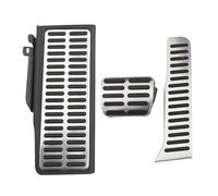 TorqCore Cubierta pedales coche, Compatible for Volkswagen, Compatible for CC, Passat B6 B7 R36 R-line, Compatible for Skoda, Superb AT MT LHD cubierta del pedal del embrague(AT With Rest Pedal)