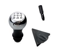 TorqCore Palanca de cambios manual for Peugeot, 106, 206, 306, 406, 107, 207, 307, 407, 301, 308, 2008, 3008, C2, C3 y C4 manija de la perilla de cambio(Chrome Black)