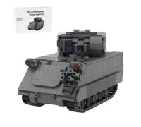 Torquino American M-113 - Bloque de construcción de tanques, kit de modelo de transporte de tanques del ejército, juegos de construcción de vehículos militares, modelo militar coleccionable para