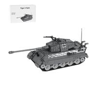 Torquino Ausf. B King Tiger Tank - Juego de bloques de construcción de tanques de batalla principal, juegos de construcción de vehículos militares de la Segunda Guerra Mundial, modelo militar
