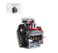 Torquino Juego de bloques de construcción de motor Mini V8, 306 piezas para construir tu propio modelo de motor V8, regalo para adultos