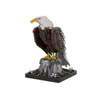 Torquino Juego de bloques de construcción de pájaro de águila calva, kit de modelo dinámico de animales, ladrillo de construcción de modelo animal para adultos, MOC-161001 (1468 piezas)