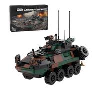 Torquino LAV-25 - Juego de bloques de construcción de vehículos de combate de infantería, modelo de tanque blindado militar con capacidad rodante, modelo de montaje de bricolaje para adultos, MOC