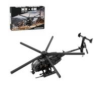 Torquino MH-6 Little Bird - Juego de bloques de construcción modelo de helicóptero, modelo de aviones militares, colección de fanáticos de avión, regalos de decoración para adultos, MOC-88275 (595