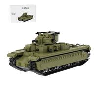 Torquino T-35 - Juego de bloques de construcción de tanque mediano, kit de modelo de tanque de batalla principal, juegos de construcción de vehículos militares de la Segunda Guerra Mundial, modelo