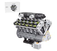 Torquino V12 - Juego de bloques de construcción de motor, 6.5L Quad Cam 60° cilindro de velocidad media con motor, juego de construcción coleccionable, regalo para adultos, 3679 piezas
