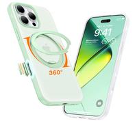 TORRAS 360° Ostand R Fitness para iPhone 16 Pro Max Funda para MagSafe [Soporte flexible y Nº 1 fuerza magnética y protección militar certificada] Funda iPhone 16 Pro Max Case Verde Menta