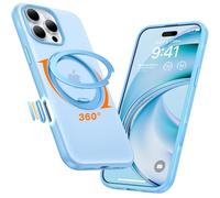 TORRAS 360° Ostand R Fitness para iPhone 16 Pro Max Funda para MagSafe [Soporte flexible y Nº 1 fuerza magnética y protección militar certificada] Funda iPhone 16 Pro Max Case Veneciano Azul