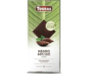 Torras Black Chocolate 60% Com Stevia 100g