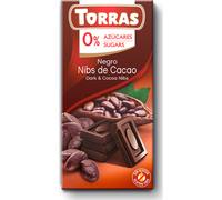 CHOCOLATE NEGRO CON PEPITAS DE CACAO 75 gr