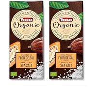 Torras Orgánico Chocolate Negro 70% Cacao Flor Sal, 100g BIO (Paquete de 2)