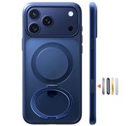 TORRAS Ostand Q1 Guardian para iPhone 17 Pro Funda para MagSafe (protección militar, protección de cámara, soporte estable y fuerza magnética n.º 1), color azul