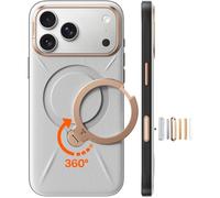 TORRAS Ostand Q3 VegSkin Funda para iPhone 17 Pro MAX [clásica Piel de Ternero][(Soporte magnético Invisible 360°] Resistente a los Golpes& arañazos, Funda para iPhone 17 Pro MAX, Blanco