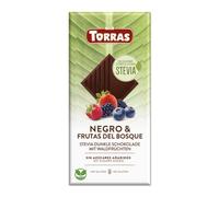Torras Stevia Chocolate Negro con Frutas del Bosque, 125g