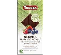 Torras Stevia Chocolate Negro con Frutas del Bosque, 125g