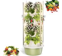 Torre aeropónica casera, cosecha 3 veces más rápida que en tierra, de cultivo vertical con LED de espectro completo, huerto de hierbas y verduras de alto rendimiento para el hogar. 7layers-WithLight