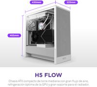 Torre ATX NZXT H5 Flow Compact Blanca