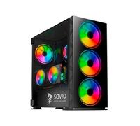 Torre ATX Savio Prime X1 ARGB 4 Ventiladores Vidrio Templado Negra