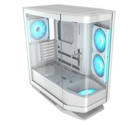 Torre Cougar FV270 RGB Cristal Templado Curvado ATX/EATX/420mm GPU/Panel USB-C Blanco