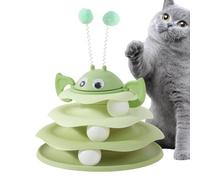 Torre de actividades para gatitos - Juego de bolas de 3 niveles para plataforma giratoria, adictivo para gatos para ejercicios y estimulación mental, diseño seguro con bolas r