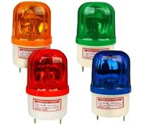 Torre de alarma y señalización industrial LTE-1101. Indicador giratorio con luz estroboscópica sin sonido. 12V 24V 110V 220V 380V. Amarillo, azul, rojo, verde.(Blue,220v)