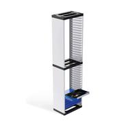 Torre de almacenamiento universal para videojuegos, fácil de ensamblar para PS5, Xbox, PS4 y cajas de juegos, diseño elegante y resistente con