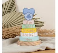 Torre de apilamiento personalizada para el nacimiento – Wusel Baby – Grabado