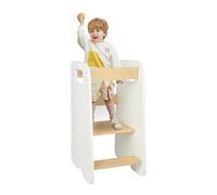 Torre de aprendizaje para niños y taburete para bebé, taburete para niños, Torre de aprendizaje (B-blanco)