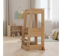 Torre de aprendizaje tiSsi® Felix roble – Torre de aprendizaje premium de madera | personalizable – Sin personalización