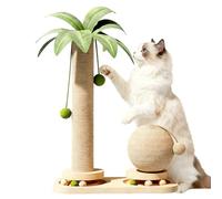 Torre de árbol para gatos, decoración vertical de sisal para gatitos, poste rascador, centro de actividades, para familiares, amigos, cumpleaños, Halloween, exteriores, hogar, mascota