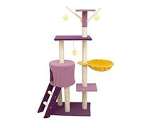 Torre de árbol para gatos Marco de escalada para gatos, arena para gatos, árbol para gatos, un estante grande para gatos, plataforma de salto de juguete para tabla rascadora para gatos, poste rascador