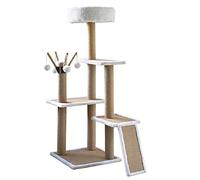 Torre de árbol para Gatos Multifuncional con Cuerda de cáñamo y pilares Gruesos, una caseta para Gatos Grande y cómoda, un Marco para Gatos con Escalera