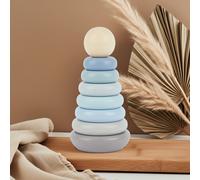 Torre de bloques de madera Hazy Blue a partir de 12 meses | Bieco