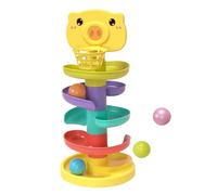 Torre de bola giratoria - Juguete educativo para niños, tobogán de bola, apilamiento creativo para coordinación ojo-mano, construcción de plástico estable para preescolar, juego de niños pequeños