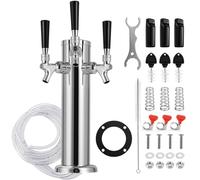 Torre de cerveza de 3 grifos, torre de barril, torre de barril, dispensador de cerveza de acero inoxidable, grifo de cerveza, piezas de barril, torre de grifo de cerveza, kit de grifo de barril con