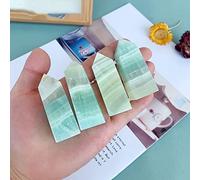 Torre de cristal, calcita Natural del Caribe, cuatro prismas de cuarzo, palo mágico, decoración de salud, punto de gema, 1 ud.