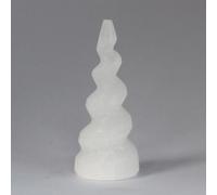 Torre de Cuerno de Unicornio Espiral de Selenita - 10 cm