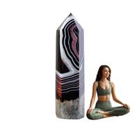 Torre de de 67 cm - Piedra de Natural en Bruto | Escultura de piedras preciosas curativas pulidas | Juego de torre de cristales decorativos para equilibrio de energía espiritual, prote