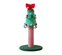 Torre de escalada de gato para árbol de Navidad, poste resistente a los arañazos para gatitos y cachorros y espaciosa base rascadora de Navidad