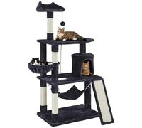 Torre de Gato Árbol for Gatos con condominio y Torre rascadora(Negro)
