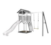 AXI Beach Tower torre de juegos de madera en blanco y gris | Casa de juegos para ninos con Tobogan blanco