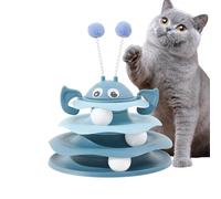 Torre de juguete interactiva para gatos: plato giratorio con múltiples bolas, juguete de actividad y duradero para gatos activos, estimulante juego para ejercicios en interiores