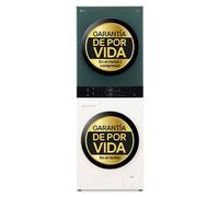 Torre de lavado y secado - Washtower | LG WT1210EGF, Direct Drive con inteligencia artificial, Bomba de calor Dual Inverter, 12kg lavado, 10kg secado, 1400rpm, clasificación A-10/C, Beige y Verde - WT